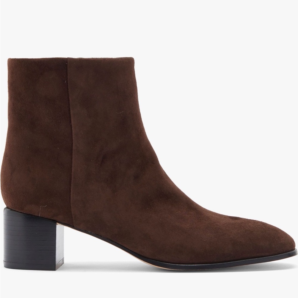Vince Dark Brown Suede Ankle Bootie